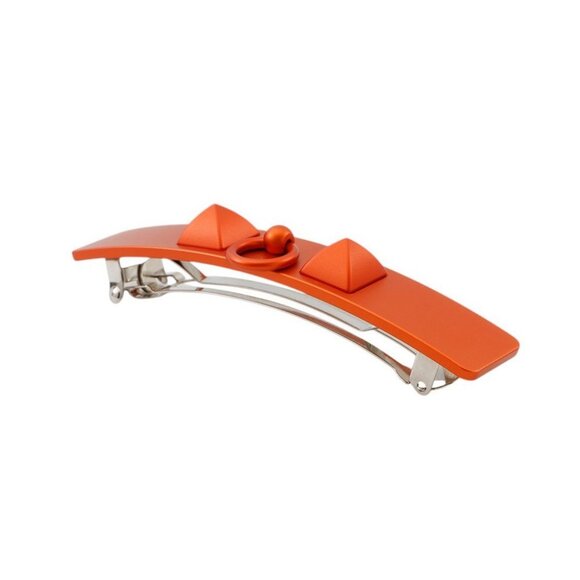 HERMES Caprice Hair Clip Aluminium Orange - Picture 6 of 9